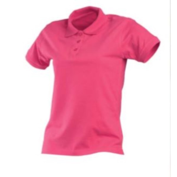 women pique short sleeve stretch polo shirt